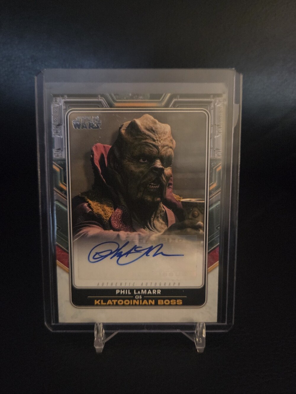 Topps Star Wars Boba Fett Phil LaMarr Autograph Star Wars Klatooinian Boss Card